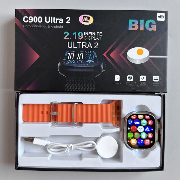 小狮C900Ultra2智能手表华强北s9ultra2心率血压健康运动手表 - 图片 2