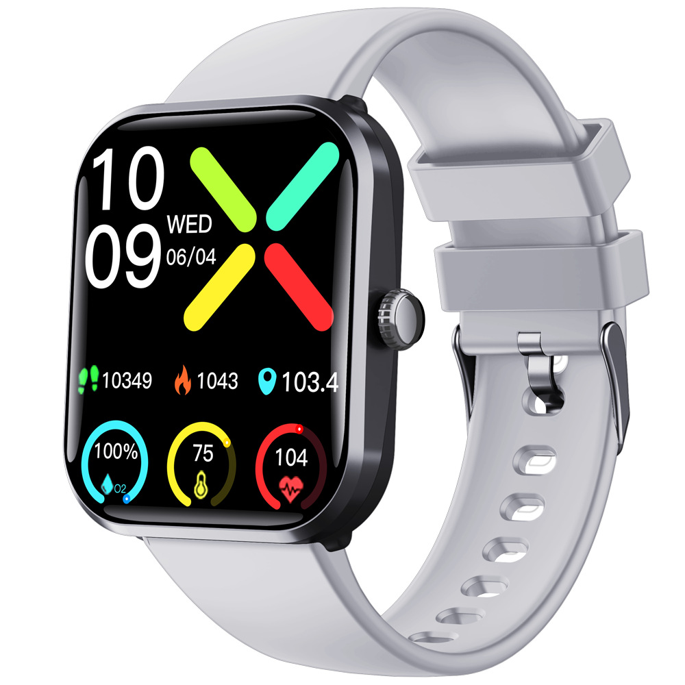 小狮F96手环SOS报警心率血压体温蓝牙通话无创测血糖AI智能手表 - 图片 2