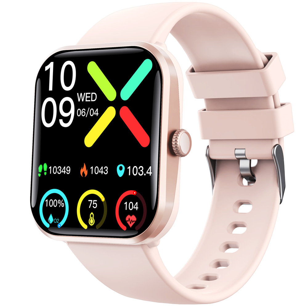 小狮F96手环SOS报警心率血压体温蓝牙通话无创测血糖AI智能手表 - 图片 3