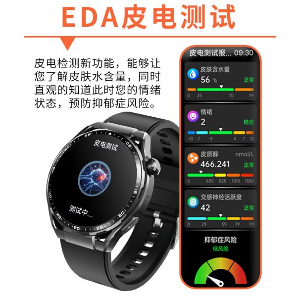 小狮医疗级F200 pro心电智能手表低氧唤醒无创血糖监测SOS跌倒报警手环 - 图片 2